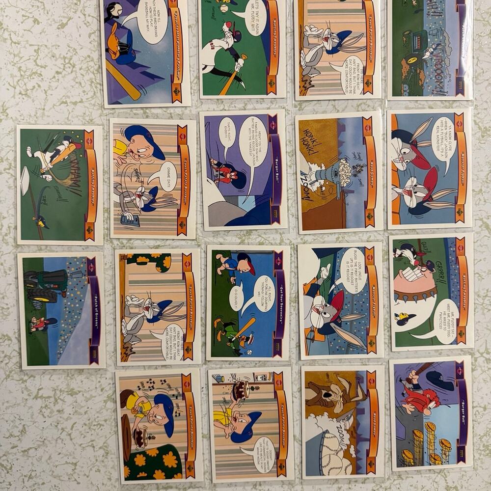 1991 Upper Deck Looney Tunes Baseball Card Lot 36 Cards Bugs Bunny Daffy Duck Sy